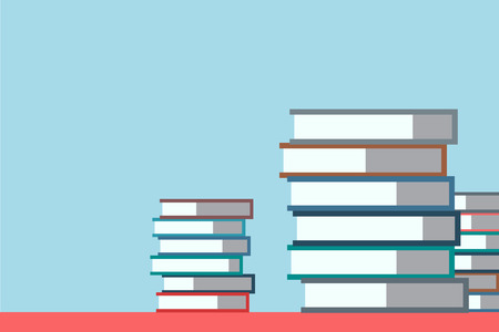 Books stack. Icon isolated. School objects, or university and college symbols. Stock design elements.のイラスト素材