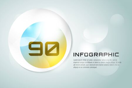 Vector banner infographic template. Processes presentation and information design, web structure, creative idea or paper, pattern, arrows, graph. Stock illustration. Design elementのイラスト素材