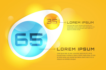 Vector banner infographic template. Processes presentation and information design, web structure, creative idea or paper, pattern, arrows, graph. Stock illustration. Design elementのイラスト素材