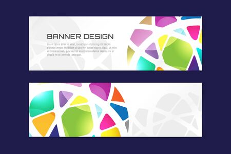 Vector banner infographic template. Processes presentation and information design, web structure, creative idea or paper, pattern, arrows, graph. Stock illustration. Design elementのイラスト素材