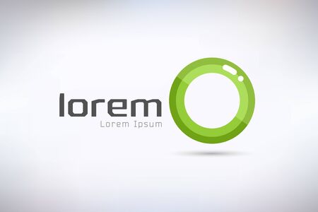 Vector circle abstract logo template. Round shape and infinity loop symbol, icon, creative idea or flow, lines. Company logotype. Stock illustrationのイラスト素材