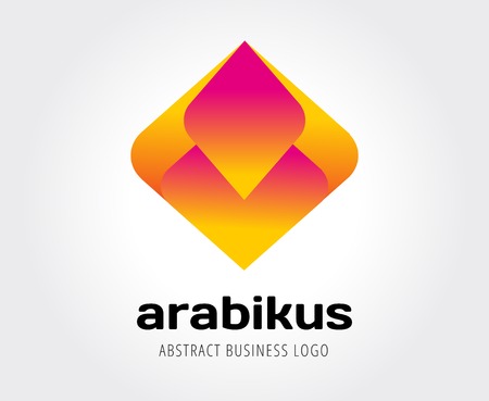 Vector arrow abstract logo template. Up, cursor icon, creative idea, arrowheads marker and dynamic or moving. Company identity. Stock illustrationの写真素材