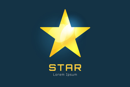 Star vector logo icon. Leader, boss, winner, rank or competition and shine symbol. Stock design elementのイラスト素材