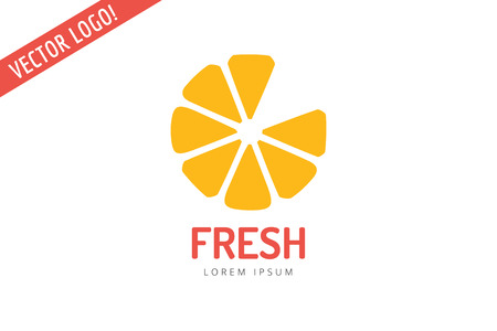 Lime or lemon fruit drink logo icon template design. Fresh, juice, drink, yellow, splash, vegetarian, cold. Stock vectorのイラスト素材