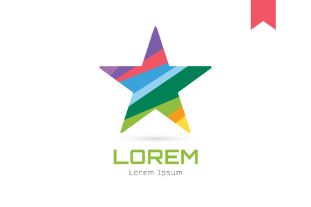 Star vector logo icon. Leader, boss, winner, rank or competition and shine symbol. Stock design elementのイラスト素材