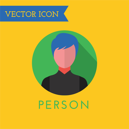 Man silhouette icon logo. Abstract people, man, human symbol, face, body icon, web, website, social avatar, web site default profile, photo. Facce icon. Face logoの写真素材