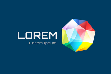 Abstract triangle low poly globe logo designのイラスト素材