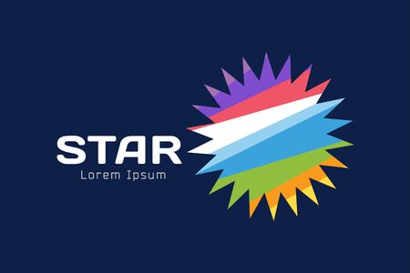 Abstract sun logo icon templateのイラスト素材
