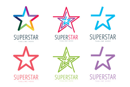Star vector logo icon template set Star vector logo icon template set