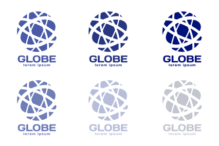Globe . Globe icon. Globe vector. Globe illustration. Globe silhouette. Abstract globe. Colored globe. Globe icons set. Orbit near globe. Star globeのイラスト素材