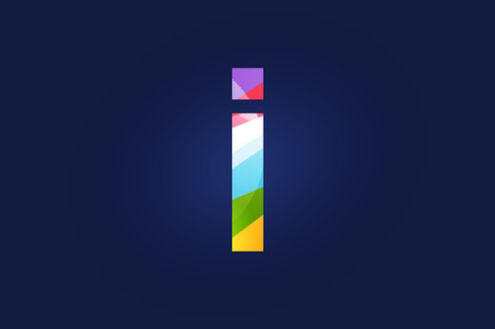 I letter vector. I logo icon template. I symbol silhouette. I isolated icon, I line style letter, I logotype, I logotype, I modern symbol, I company name brand.のイラスト素材