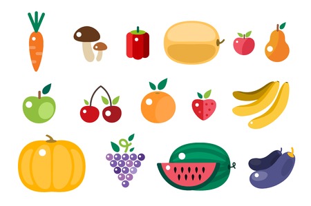 Harvest time vector illustration. Harvest fruits and vegetables. Harvest basket and harvest isolated objects. Harvesting. Harvest background vector. Harvest  autumn season.のイラスト素材