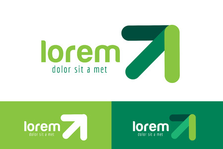 Vector arrow icon. Arrow abstract logo template. Up arrow, cursor arrow icon, arrowheads. Arrow marker and dynamic arrow symbol. Arrow isolated. Arrow vector logo. Arrow company logoのイラスト素材