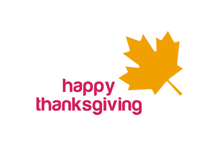 Thanksgiving day canada logo. Thanksgiving leaf. Thanksgiving  background or banner. Thanksgiving leaves vector silhouette. Thanksgiving with leaves falling on white. Yellow and red colorsのイラスト素材