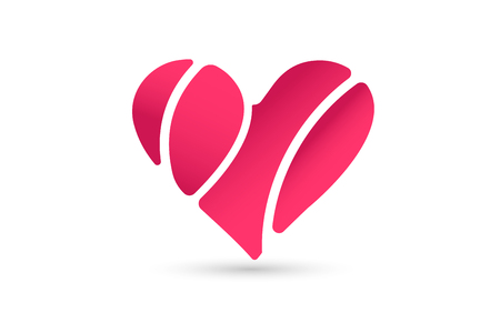 Heart icons vector logo. Heart logo, heart shape. Togetherness concept. Together logo. Heart logo. Heart icon. Love, health or doctor and relations symbol. Heart vector logo, heart together iconsのイラスト素材