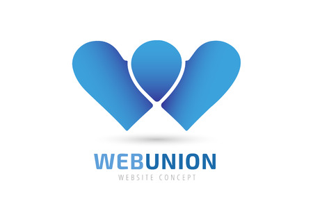 Heart icons vector logo. Heart logo, heart shape. Togetherness concept. Together logo. Heart logo. Heart icon. Love, health or doctor and relations symbol. Heart vector logo, heart together iconsのイラスト素材