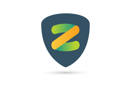 Abstract Z character vector logo icon template. Power z vector, z letter logo, web studio, design studio, round shape, z logo icon, company z logo, abstract logo, design element, creative idea. Companyのイラスト素材