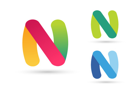 N letter vector. N logo icon template. N symbol silhouette. N isolated icon, N line style letter, N logotype, N logotype, N modern symbol, N company name brand. N letter vector company brand nameのイラスト素材