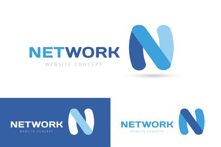 N letter vector. N logo icon template. N symbol silhouette. N isolated icon, N line style letter, N logotype, N logotype, N modern symbol, N company name brand. N letter vector company brand nameのイラスト素材