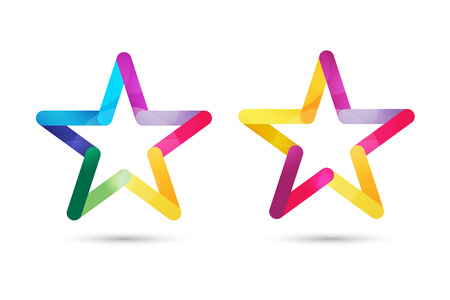 Star vector logo. Star icon. Leader boss star, winner, star rating, rank. Star astrology symbol. Starburst logo isolated. Star icon logotype. Sport star logo. Astronomy star logoのイラスト素材