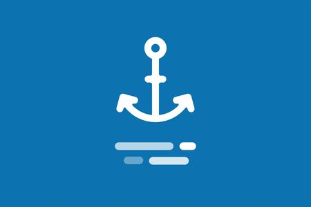 Anchor vector  icon and sea, sailor symbol.