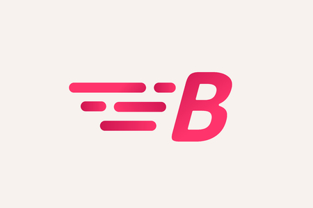 Fast line B letter line .のイラスト素材