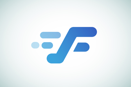 Fast line F letter line .のイラスト素材
