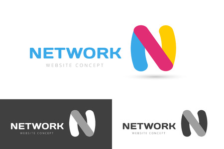 N letter vector. N  icon template. N symbol silhouette. N isolated icon, N line style letter, N , N , N modern symbol, N company  brand. N letter vector monogramのイラスト素材