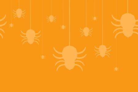 Halloween vector background seamless pattern. Spider web, halloween symbols. Halloween silhouette for halloween party design. Halloween seamless background, spider vectorのイラスト素材