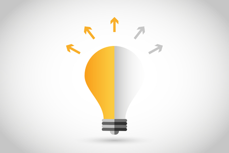 Bulb lamp light idea vector background illustration. Lamp creative idea concept. Braistorm concept with light bulb lamp isolated on background. Lamp, idea, creative, concept, design, vectorのイラスト素材