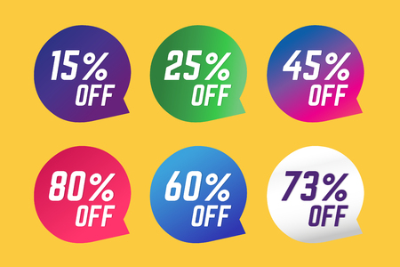 Sale, Off vector tags. Sale vector and Sale label icons. Shop discount sale. Free offer, promotion, promo, market. Sale vector sign. Sale vector icons silhouette. Sale banner, sticker, label, circle paper couponのイラスト素材