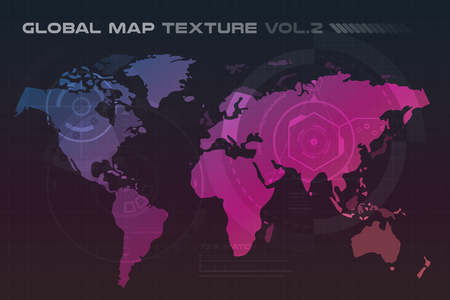 World vector map. Globe Earth texture map. Globe vector map view from space. Globe Earth silhouette. Technology background, geography world vector earth. Globe silhouette, world map, wallpaper earth map, earth textureのイラスト素材
