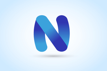 N letter vector. N icon template. N symbol silhouette. N isolated icon, N line style letter, N icon, N vector, N modern symbol, N company name brand. N letter vector company brand nameのイラスト素材