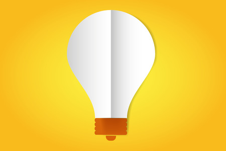 Bulb lamp flat style isolated. Glowing glass lamp with shine color. Lamp vector, lamp silhouette, lamp isolated, lamp vector bulb, lamp icon. Creative idea, concept, brainstormのイラスト素材
