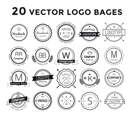 Massive logo set bundle.のイラスト素材