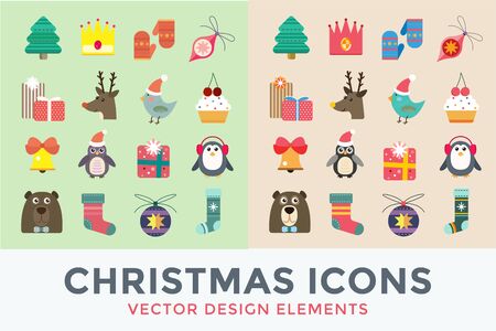 Christmas vector icons set.の写真素材