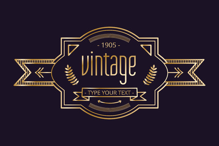 Vintage old style icon templateのイラスト素材