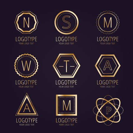 Massive logo set bundle. のイラスト素材