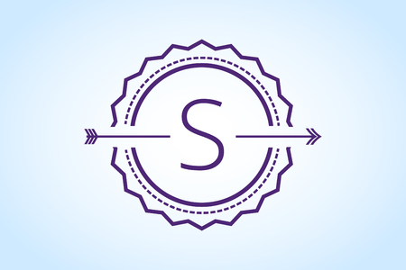 Vintage old style icon monogramのイラスト素材