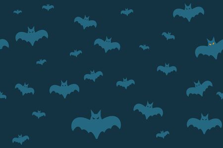 Halloween vector background seamless pattern. Bat fly, Halloween symbols. Halloween silhouette for Halloween party design. Halloween seamless background, halloween bats vector seamless patternのイラスト素材