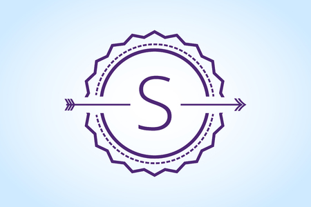 Vintage old style icon monogramのイラスト素材