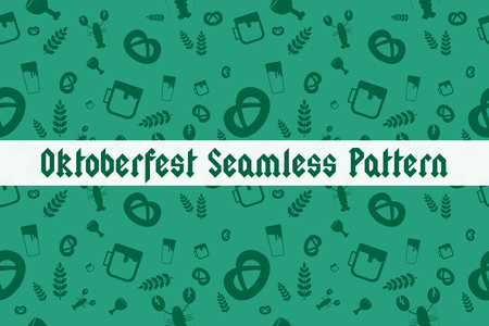 Holiday Oktoberfest Seamless Pattern. Vector German Beer Party Design Seamless Oktoberfest Background. Seamless patterns for Oktoberfest beer festival. Pattern Oktoberfest beer festival backgroundのイラスト素材