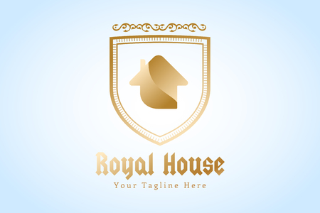 Green house home vector logo. House logo. Nature house logo. Home house roof and mortgage, banking, loan house, royalty. Realty logo, mortgage. Real estate. Lawyer office. Development logo. Bankのイラスト素材