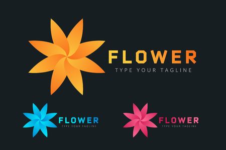 Abstract flower vector icon.のイラスト素材