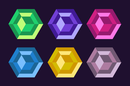 Monogram diamond logo setのイラスト素材