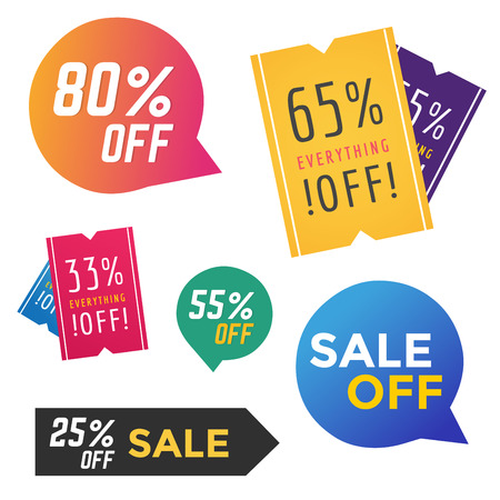 Sale off vector tags banner. Sale vector banners and Sale label icons. Shop discount sale. Free offer, Off banner, promotion, promo, market. Sale vector banners sign. Black friday sale off bannersのイラスト素材
