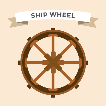 Vector rudder flat icons set. Rudder wheel illustration. Boat wheel control rudder vector icons set. Rudders, ships, se, wheel, round, control, yacht, cruise. Rudder icon. Wheel icons. Rudder and wheel isolatedのイラスト素材