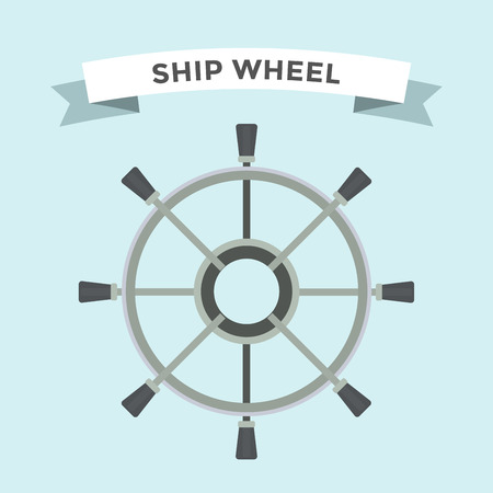 Vector rudder flat icons set. Rudder wheel illustration. Boat wheel control rudder vector icons set. Rudders, ships, se, wheel, round, control, yacht, cruise. Rudder icon. Wheel icons. Rudder and wheel isolatedのイラスト素材
