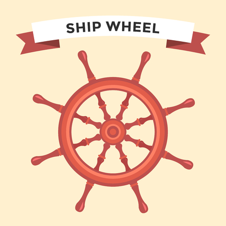 Vector rudder flat icons set. Rudder wheel illustration. Boat wheel control rudder vector icons set. Rudders, ships, se, wheel, round, control, yacht, cruise. Rudder icon. Wheel icons. Rudder and wheel isolatedのイラスト素材