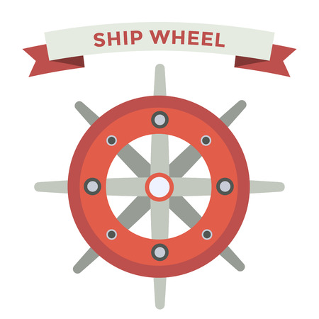 Vector rudder flat icons set. Rudder wheel illustration. Boat wheel control rudder vector icons set. Rudders, ships, se, wheel, round, control, yacht, cruise. Rudder icon. Wheel icons. Rudder and wheel isolatedのイラスト素材